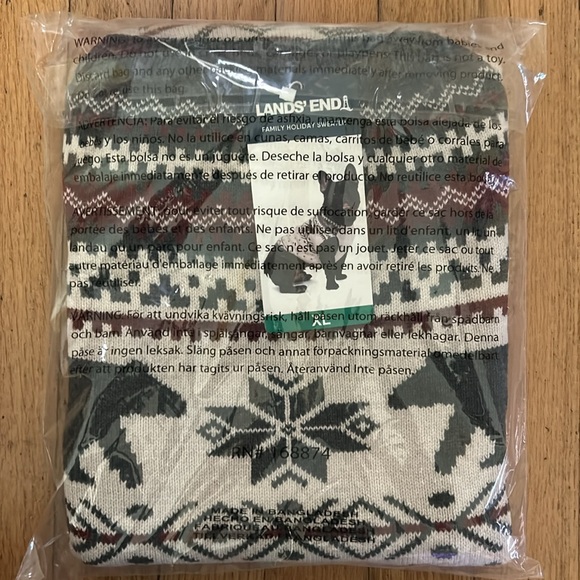 NWT Lands End Family Holiday Sweater for Pets - size XL - Picture 2 of 8